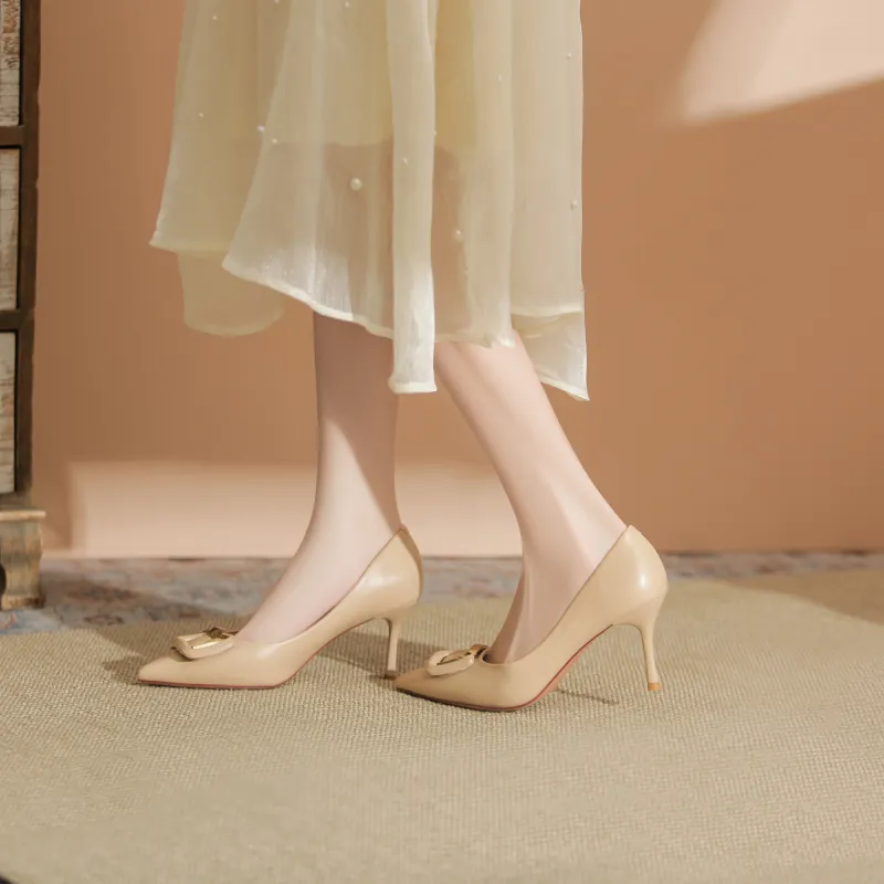 WEISHIBANGWEI Slim Heel High Heels Women's-8