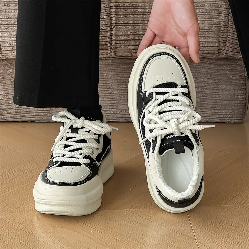 WEISHIBANGWEI Low Top Skateboard Shoes Men's Black-2