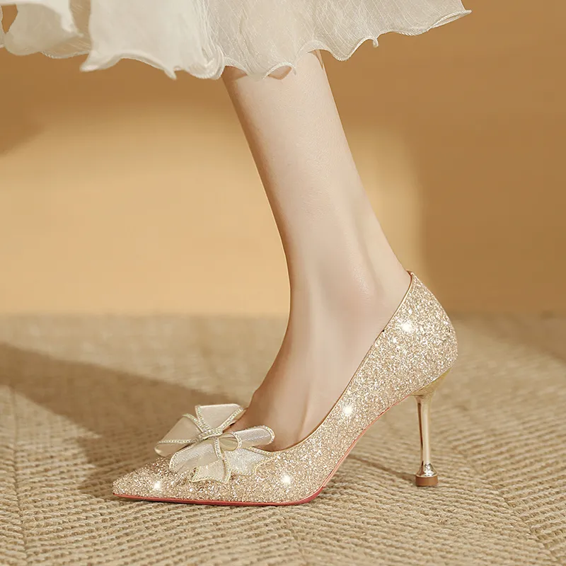 WEISHIBANGWEI Slim Heel High Heels Women's-1