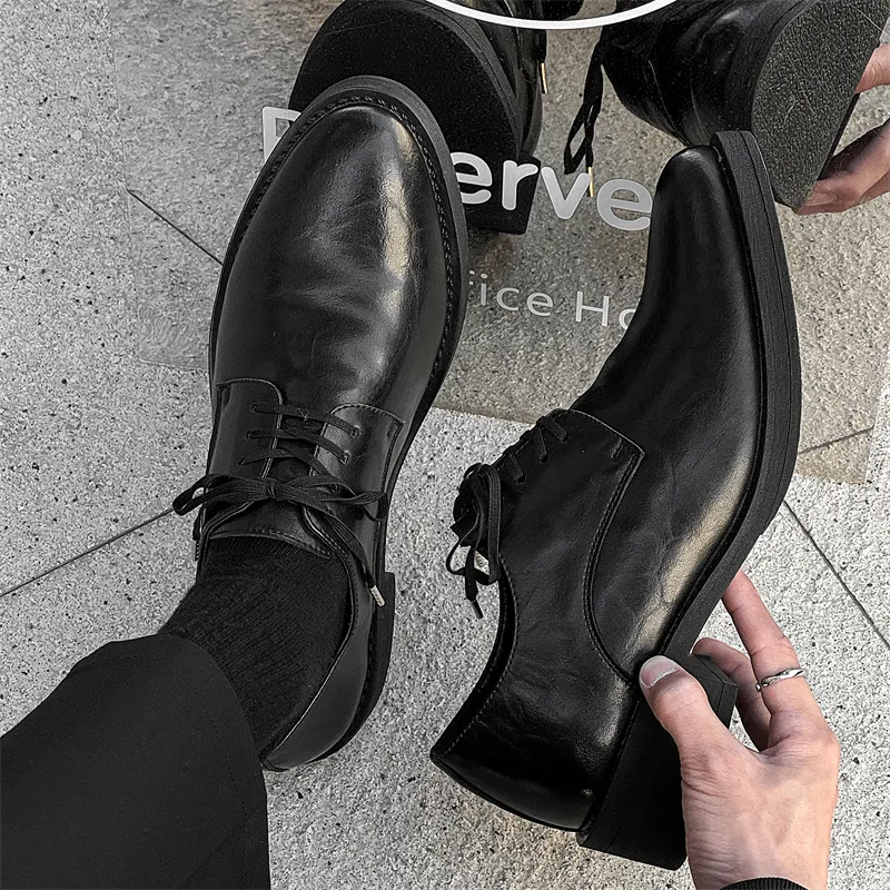 WEISHIBANGWEI Dress Shoes Unisex Black-2