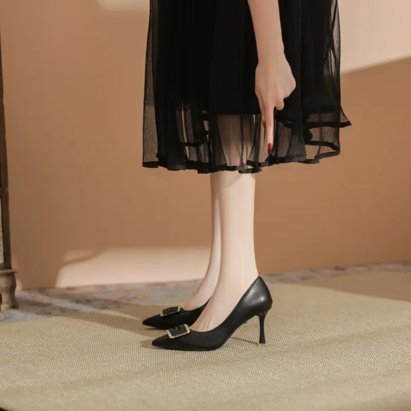 WEISHIBANGWEI Slim Heel High Heels Women's-19