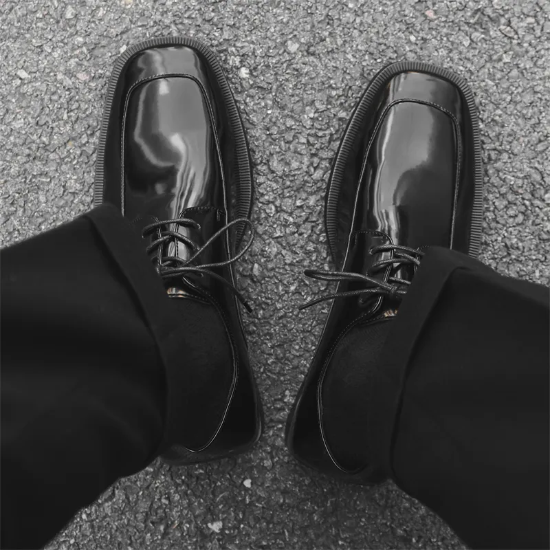 WEISHIBANGWEI Dress Shoes Men's Black-1