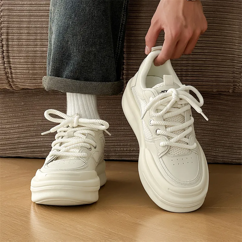 WEISHIBANGWEI Low Top Skateboard Shoes Men's White-1