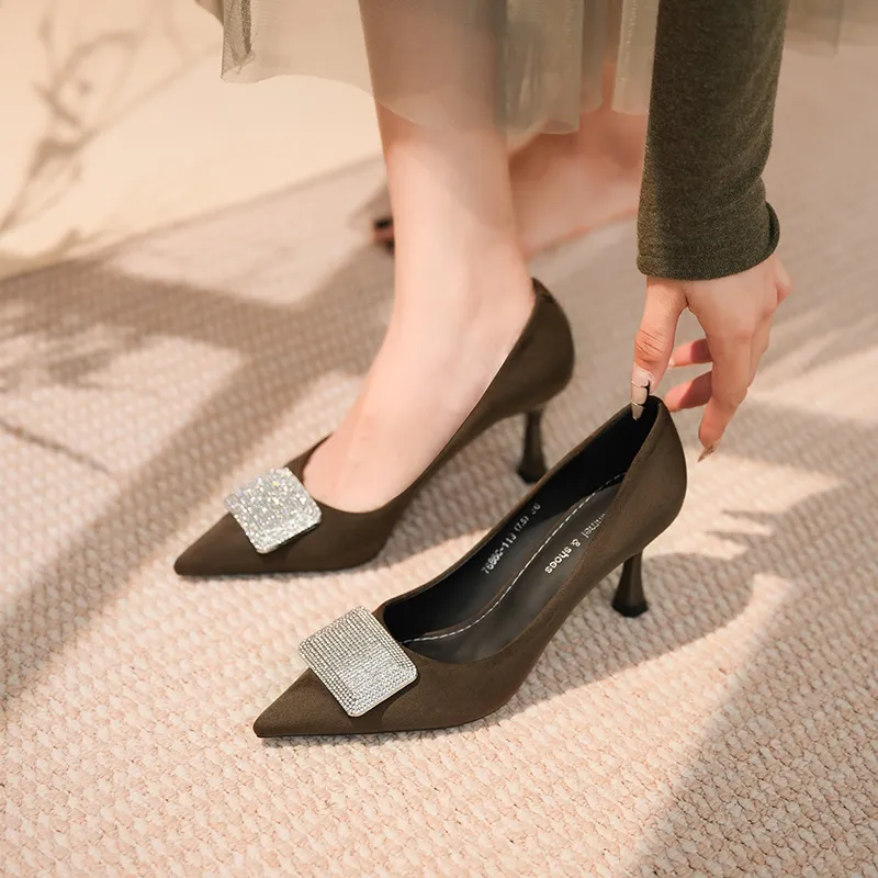 WEISHIBANGWEI Slim Heel High Heels 7.5CM Women's-7