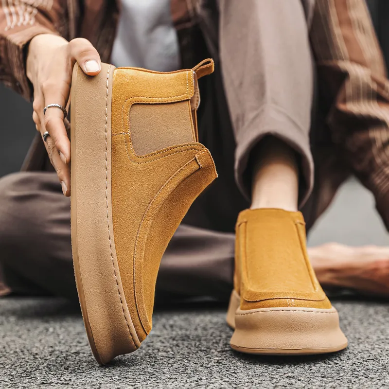 WEISHIBANGWEI Short Chelsea Boots Men's-1