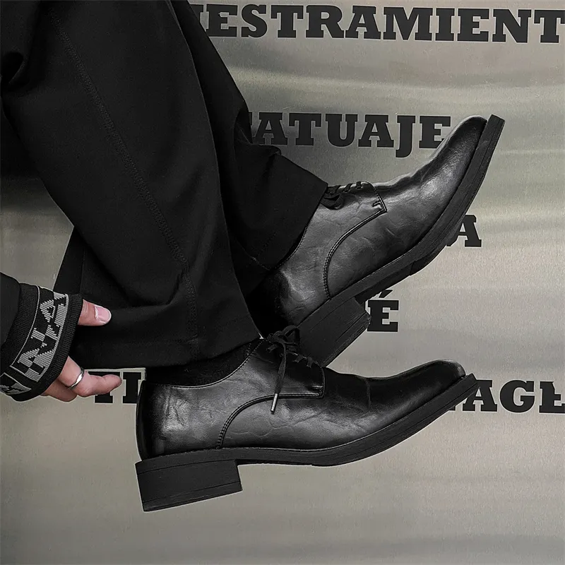 WEISHIBANGWEI Dress Shoes Unisex Black-4
