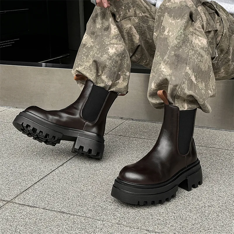 WEISHIBANGWEI Short Chelsea Boots Men's-10