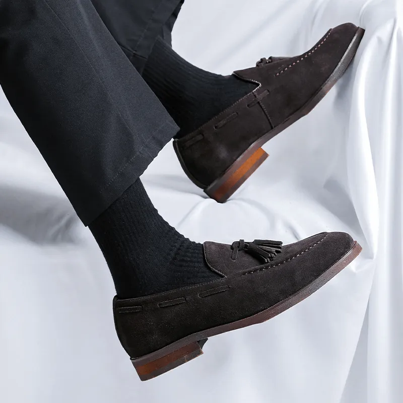 WEISHIBANGWEI Loafers Men Yellow-12