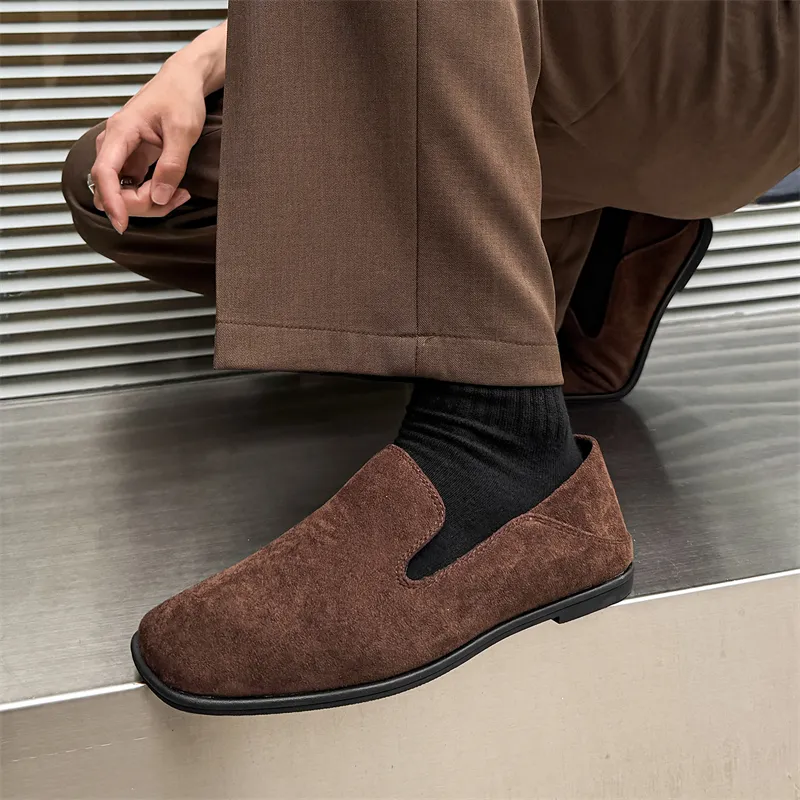 WEISHIBANGWEI Casual Shoes Men's Brown-4