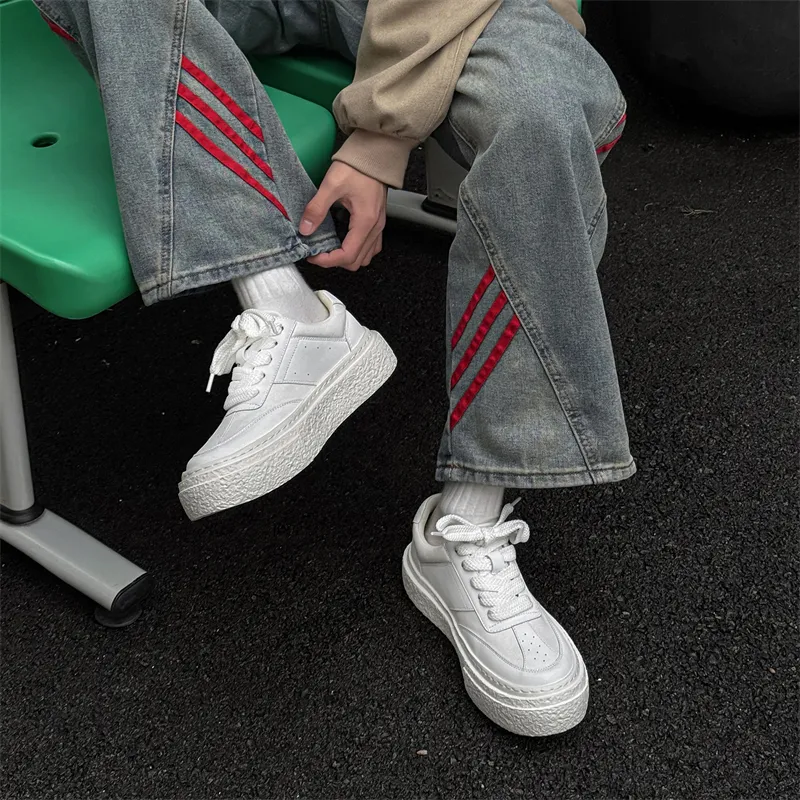 WEISHIBANGWEI Skateboard Shoes Unisex White-4