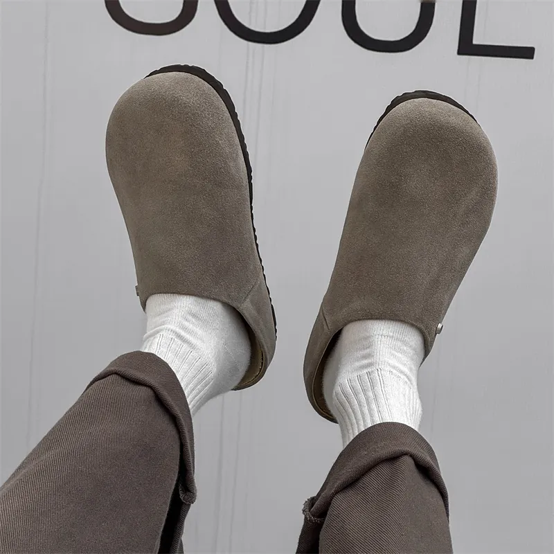 WEISHIBANGWEI Closed Toe Slippers Unisex Khaki-5
