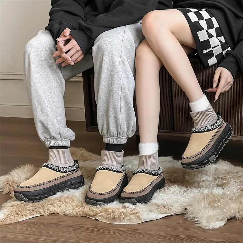 WEISHIBANGWEI Warm Slip Resistant Coverage Short Snow Boots Unisex-8