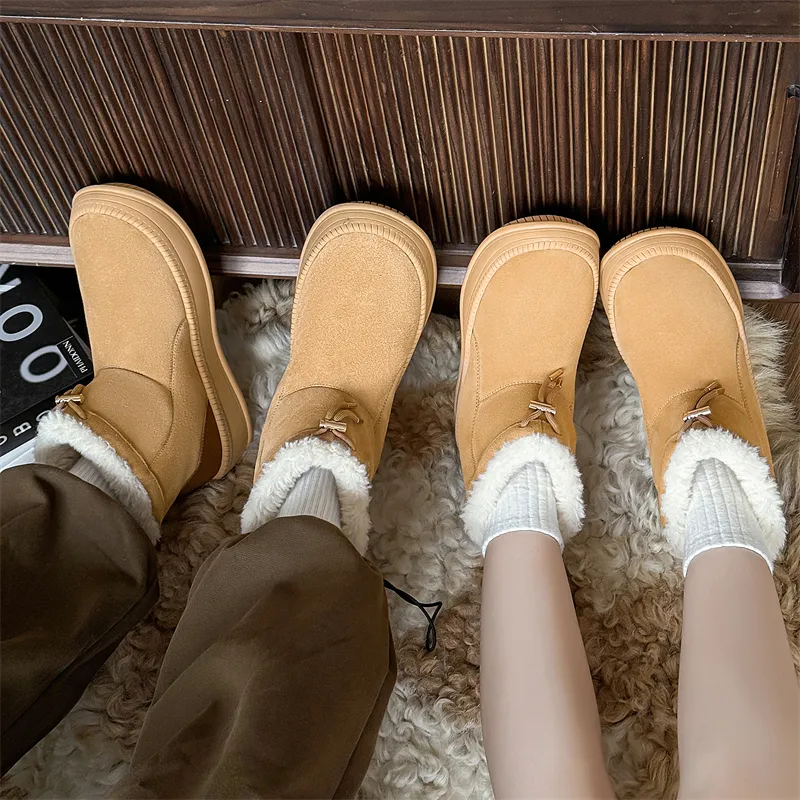 WEISHIBANGWEI Warm Anti Slip And Wear Resistant Short Snow Boots Unisex-6
