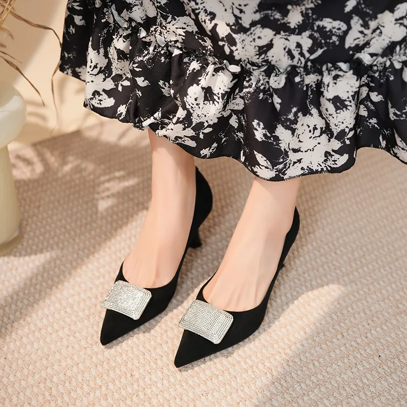 WEISHIBANGWEI Slim Heel High Heels 7.5CM Women's-14