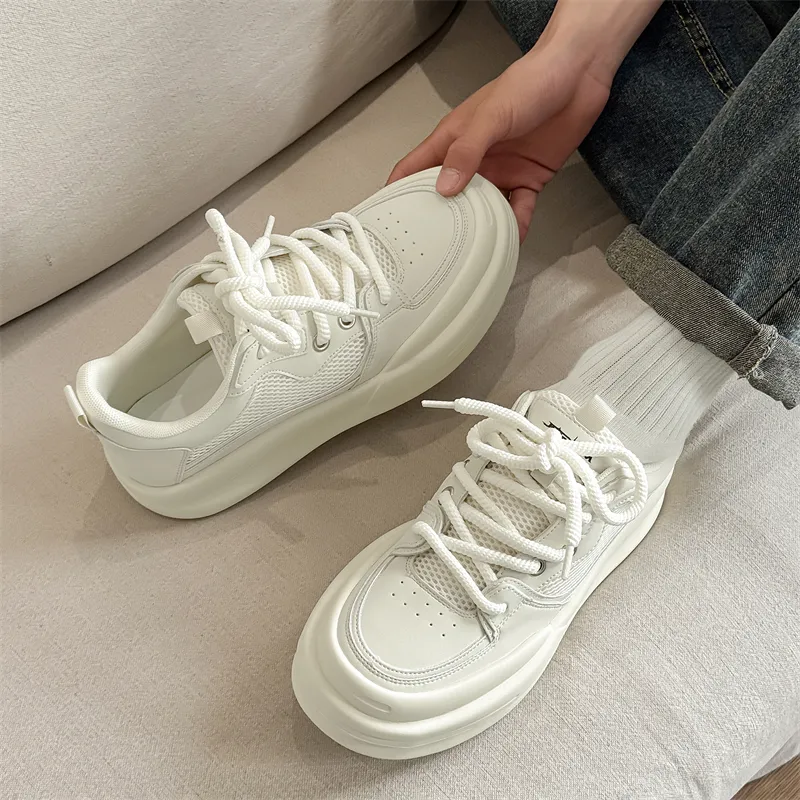 WEISHIBANGWEI Low Top Skateboard Shoes Men's White-6