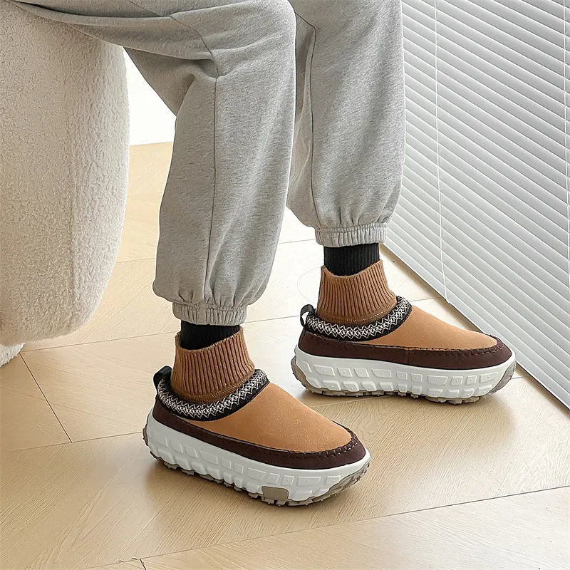 WEISHIBANGWEI Warm Slip Resistant Coverage Short Snow Boots Unisex-5