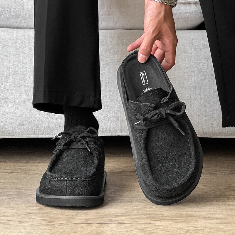WEISHIBANGWEI Rubber Sole Closed Toe Slippers Unisex Black-1
