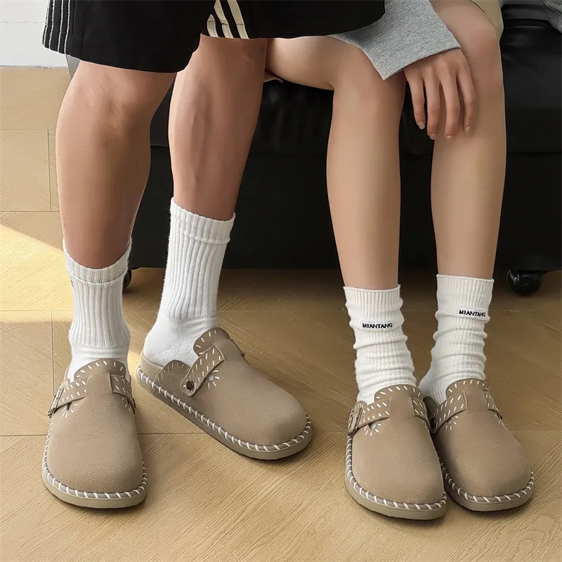 WEISHIBANGWEI Rubber Sole Slip Resistant Closed Toe Slippers Unisex Sand-1