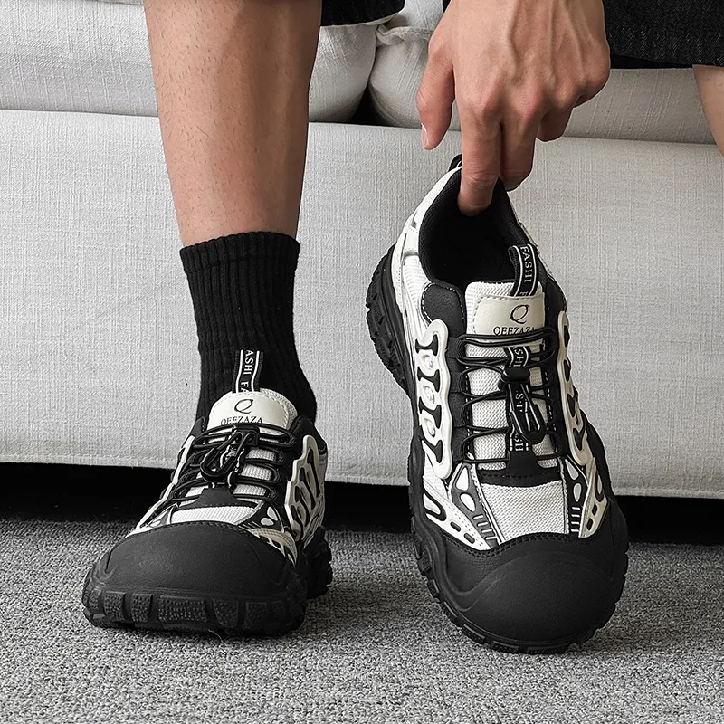 WEISHIBANGWEI Casual Shoes Unisex White Black-4