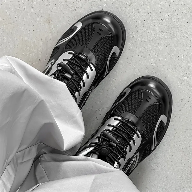 WEISHIBANGWEI Low Top Casual Shoes Men's Black-2