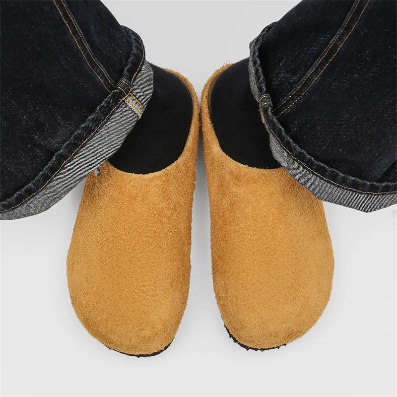 WEISHIBANGWEI Rubber Sole Slip Resistant Closed Toe Slippers Unisex Yellow-4