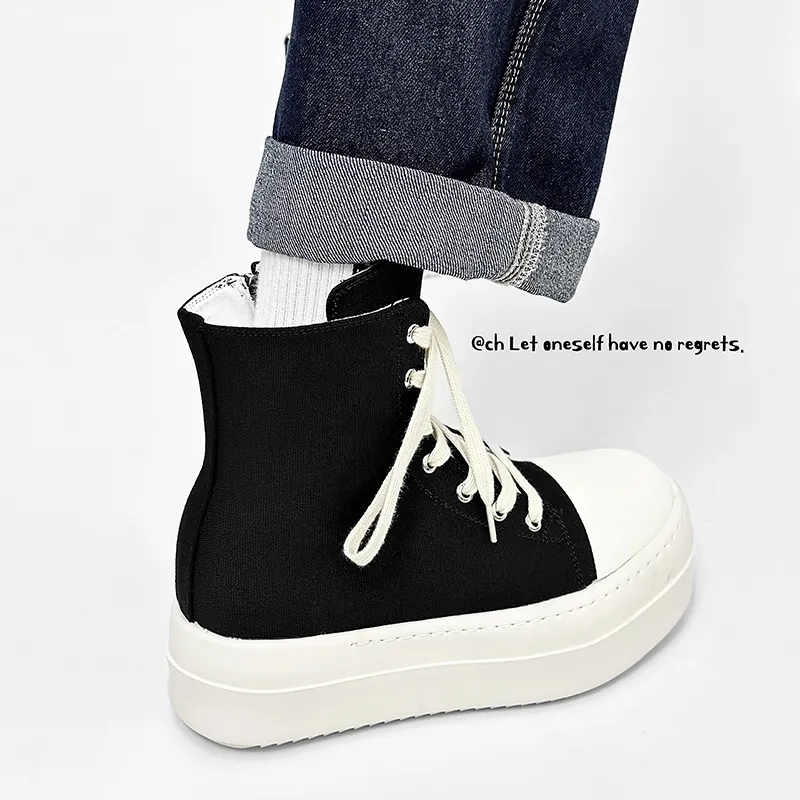 WEISHIBANGWEI Short Martin Boot Unisex Black-6
