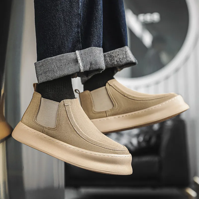 WEISHIBANGWEI Short Chelsea Boots Men's-12