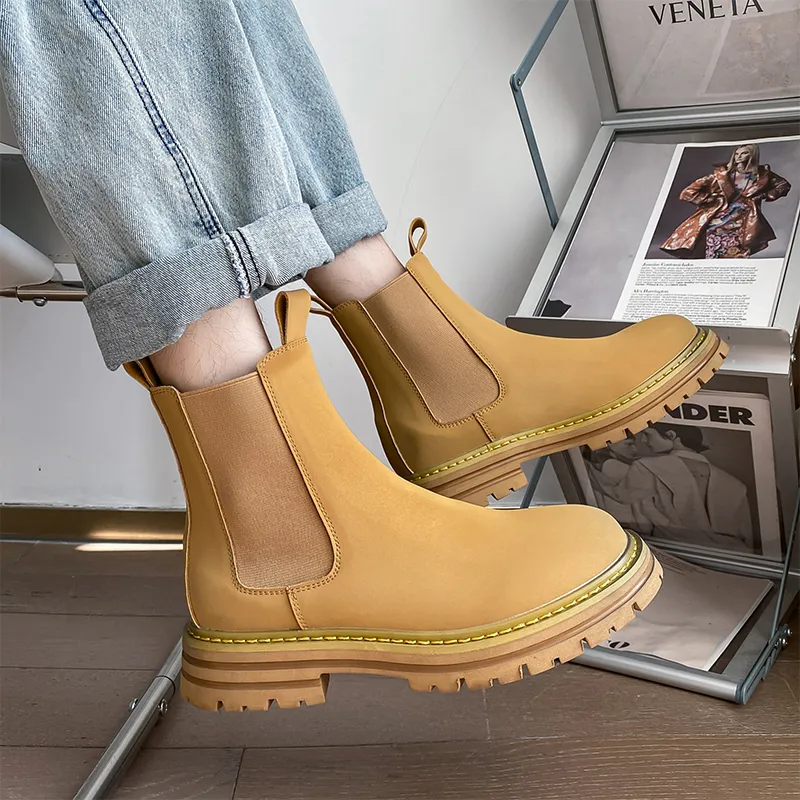 WEISHIBANGWEI Chelsea Boots Men's-5