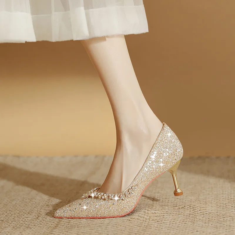 WEISHIBANGWEI Slim Heel High Heels Women's-1