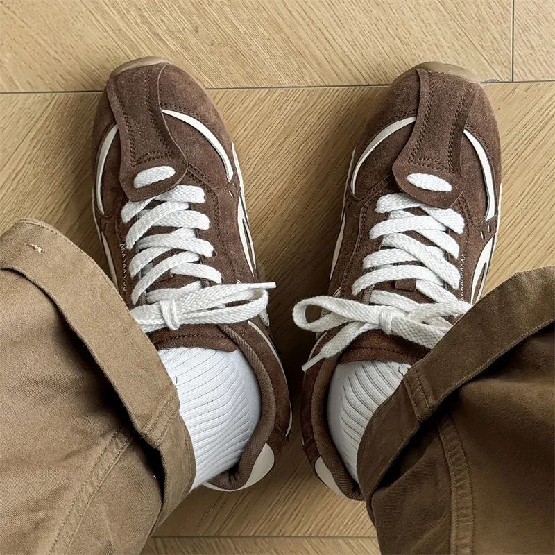 WEISHIBANGWEI Low Top Casual Shoes Men's Khaki-1