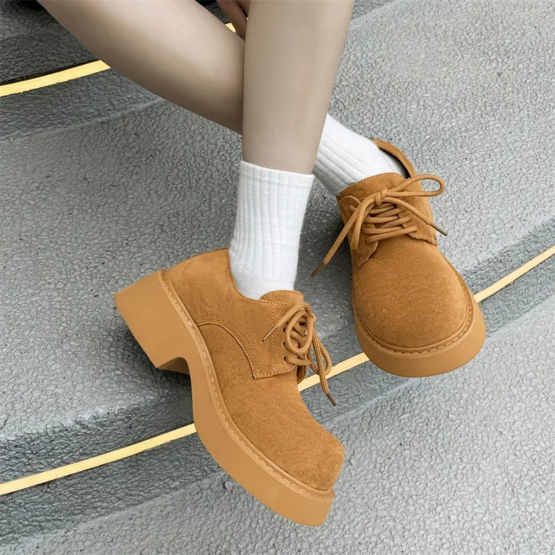 WEISHIBANGWEI Casual Single Shoes Women's Yellow-7