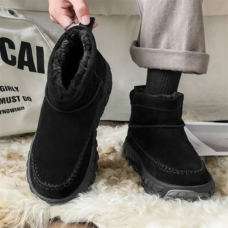 WEISHIBANGWEI Warm Slip Resistant Short Snow Boots Unisex-7