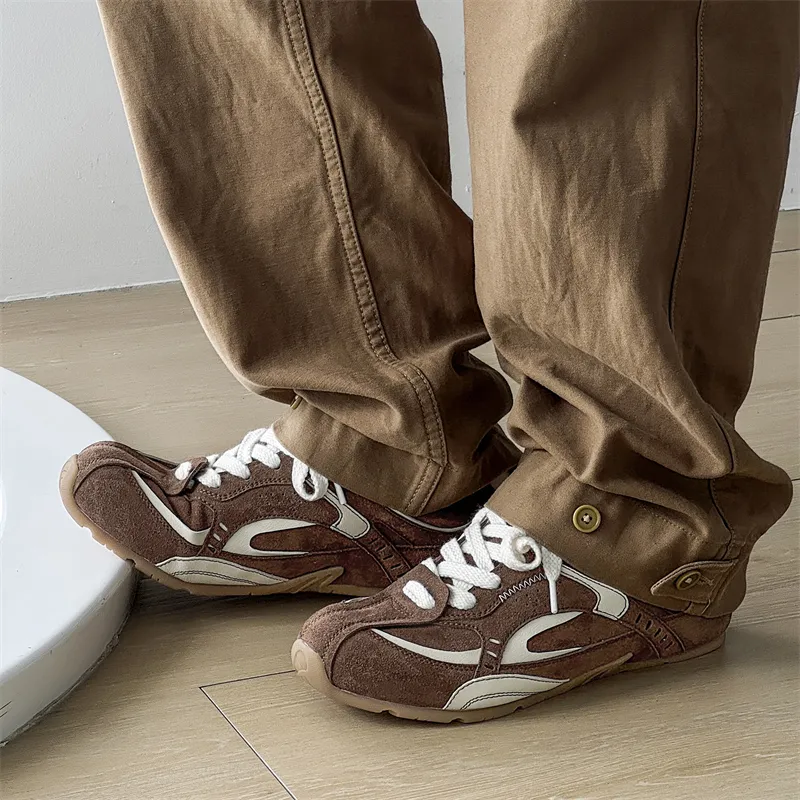 WEISHIBANGWEI Low Top Casual Shoes Men's Khaki-4