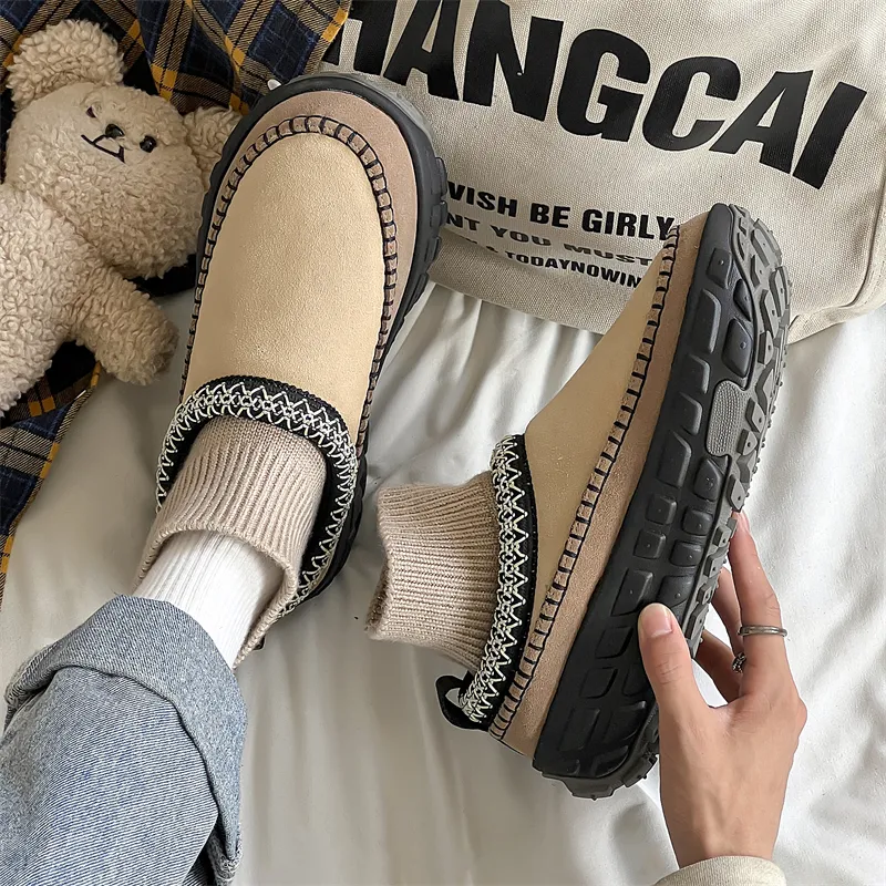 WEISHIBANGWEI Warm Slip Resistant Coverage Short Snow Boots Unisex-10
