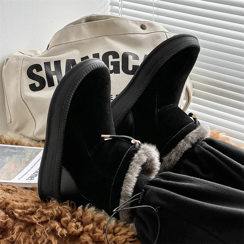 WEISHIBANGWEI Warm Anti Slip And Wear Resistant Short Snow Boots Unisex-12