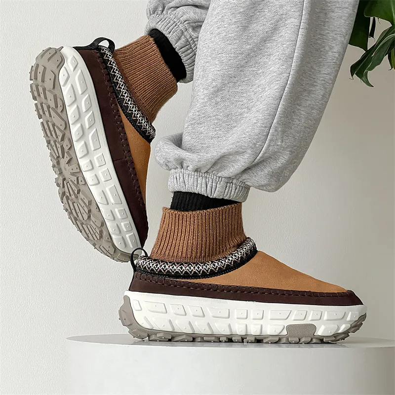 WEISHIBANGWEI Warm Slip Resistant Coverage Short Snow Boots Unisex-4