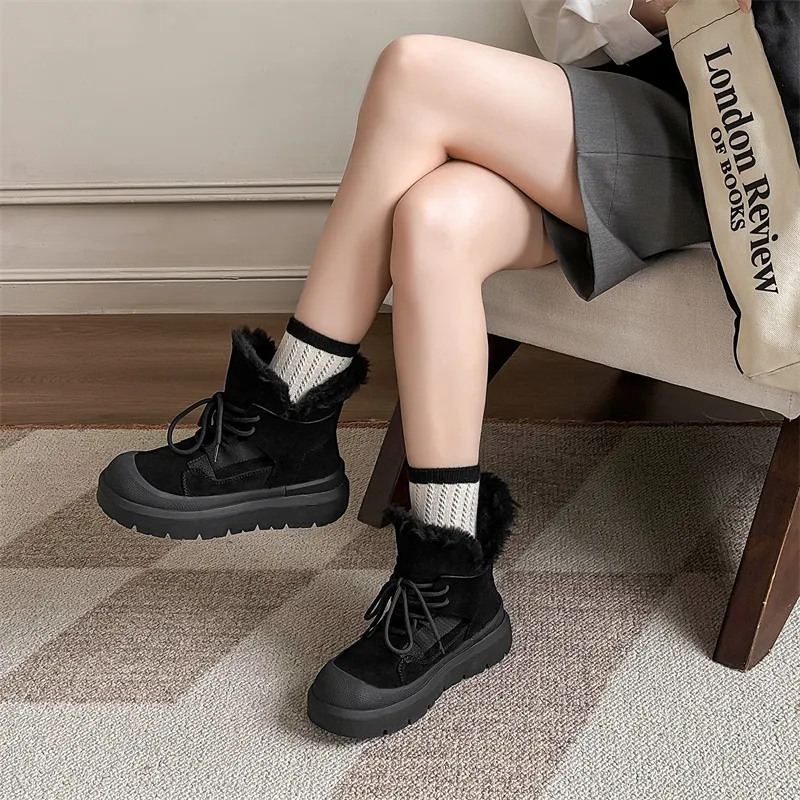 WEISHIBANGWEI Warm Slip Resistant Coverage Short Snow Boots Unisex-13
