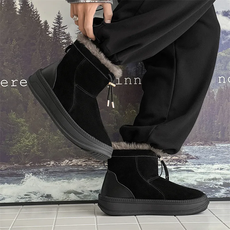 WEISHIBANGWEI Warm Anti Slip And Wear Resistant Short Snow Boots Unisex-9
