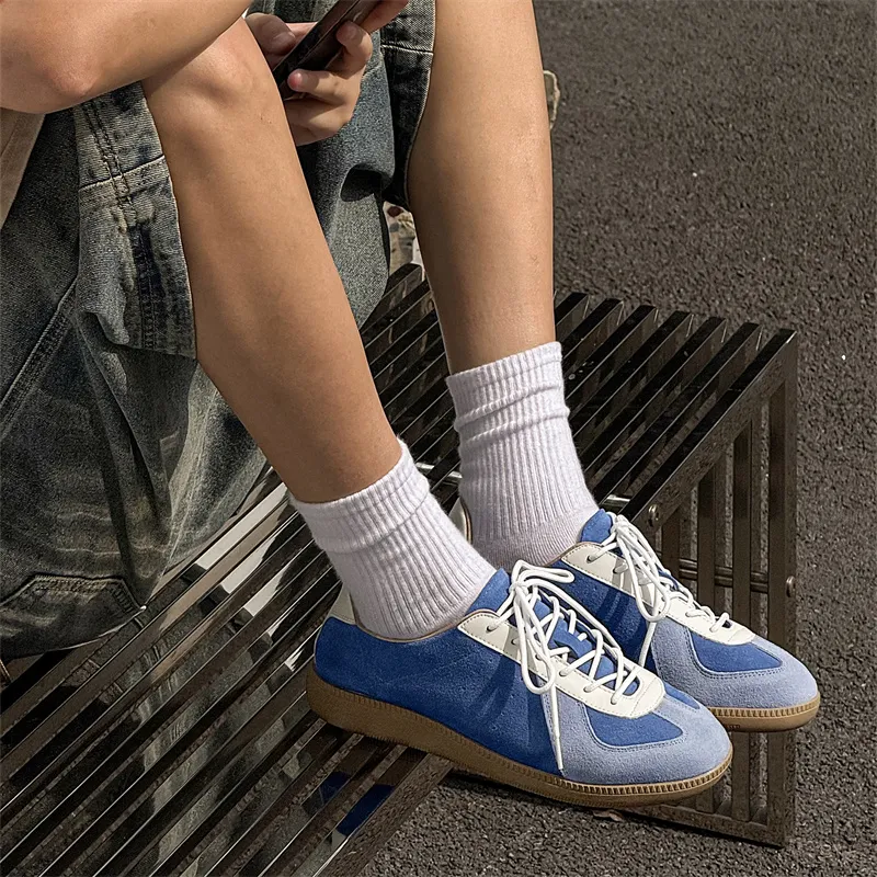 WEISHIBANGWEI Low Top Skateboard Shoes Men's Blue-6