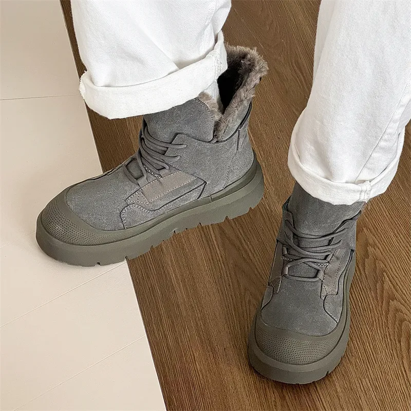 WEISHIBANGWEI Warm Slip Resistant Coverage Short Snow Boots Unisex-21