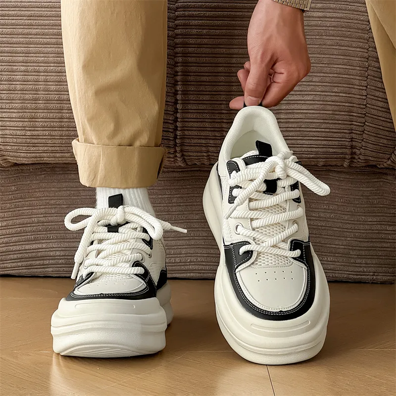 WEISHIBANGWEI Low Top Skateboard Shoes Men's White-1