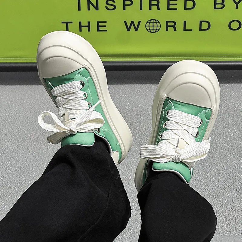 WEISHIBANGWEI Low Top Skateboard Shoes Men's Green-5