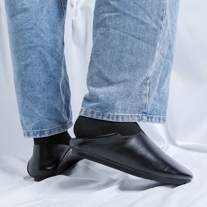WEISHIBANGWEI Height Increasing Low Top Casual Shoes Unisex Black-5