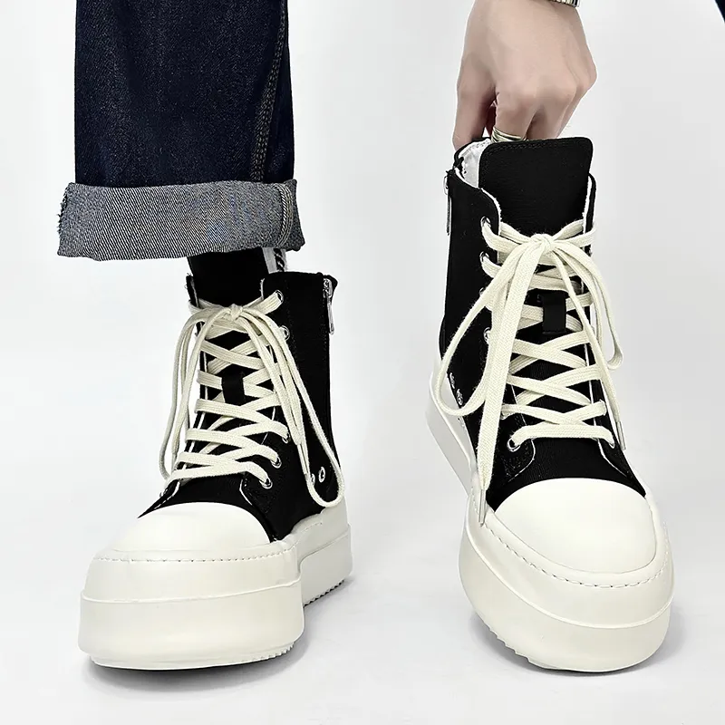 WEISHIBANGWEI Short Martin Boot Unisex Black-1