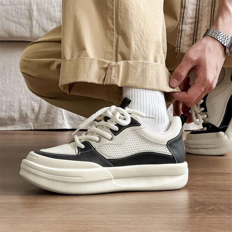 WEISHIBANGWEI Low Top Skateboard Shoes Men's White-5