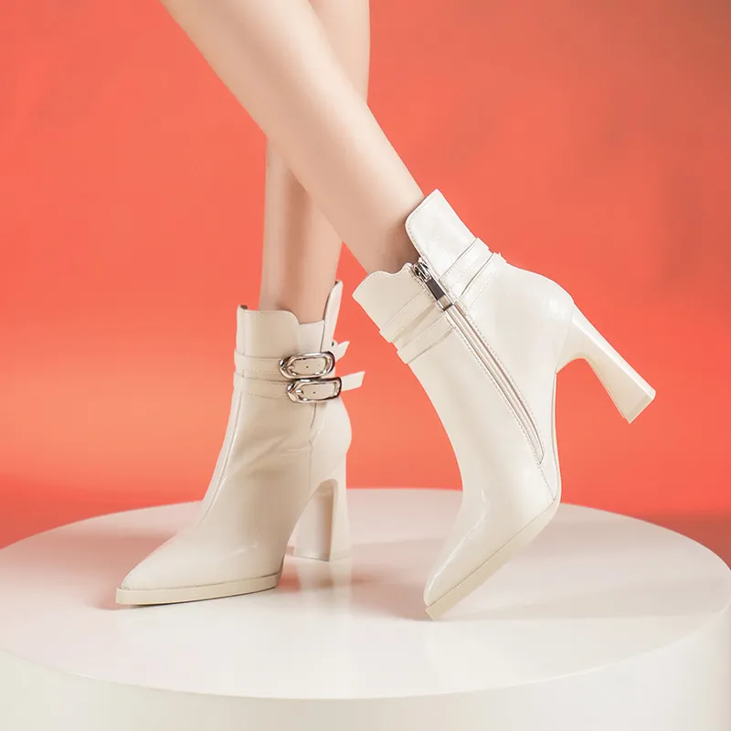 WEISHIBANGWEI Ankle Boots 9CM Women's-5