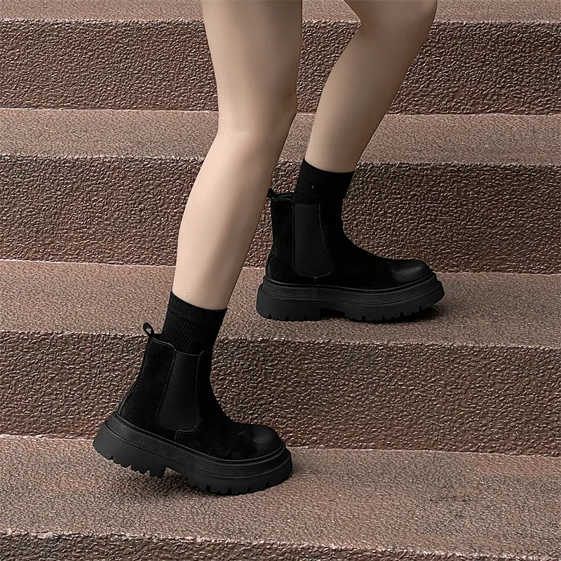 WEISHIBANGWEI Short Chelsea Boots Unisex-4