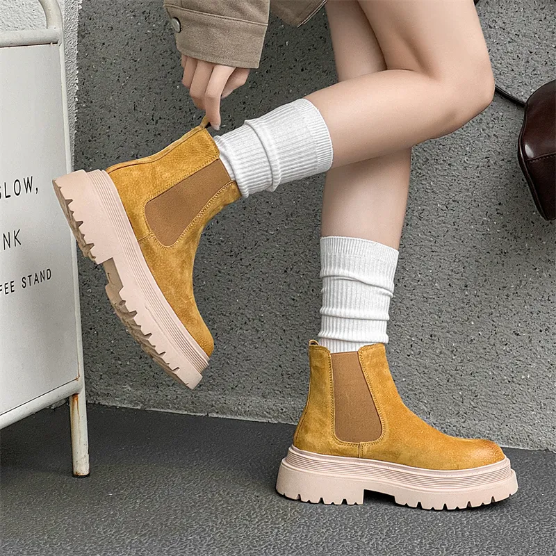 WEISHIBANGWEI Short Chelsea Boots Unisex-12
