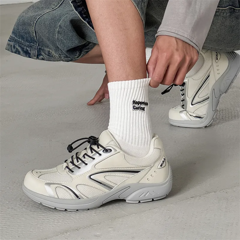WEISHIBANGWEI Low Top Casual Shoes Men's Beige-4