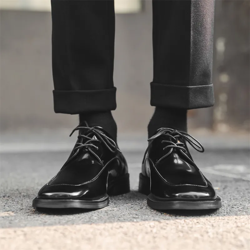 WEISHIBANGWEI Dress Shoes Men's Black-7